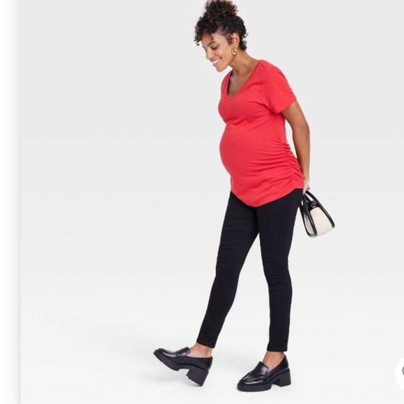 Under Belly Skinny Maternity Pants -Isabel Maternity black size 10 - Picture 1 of 5